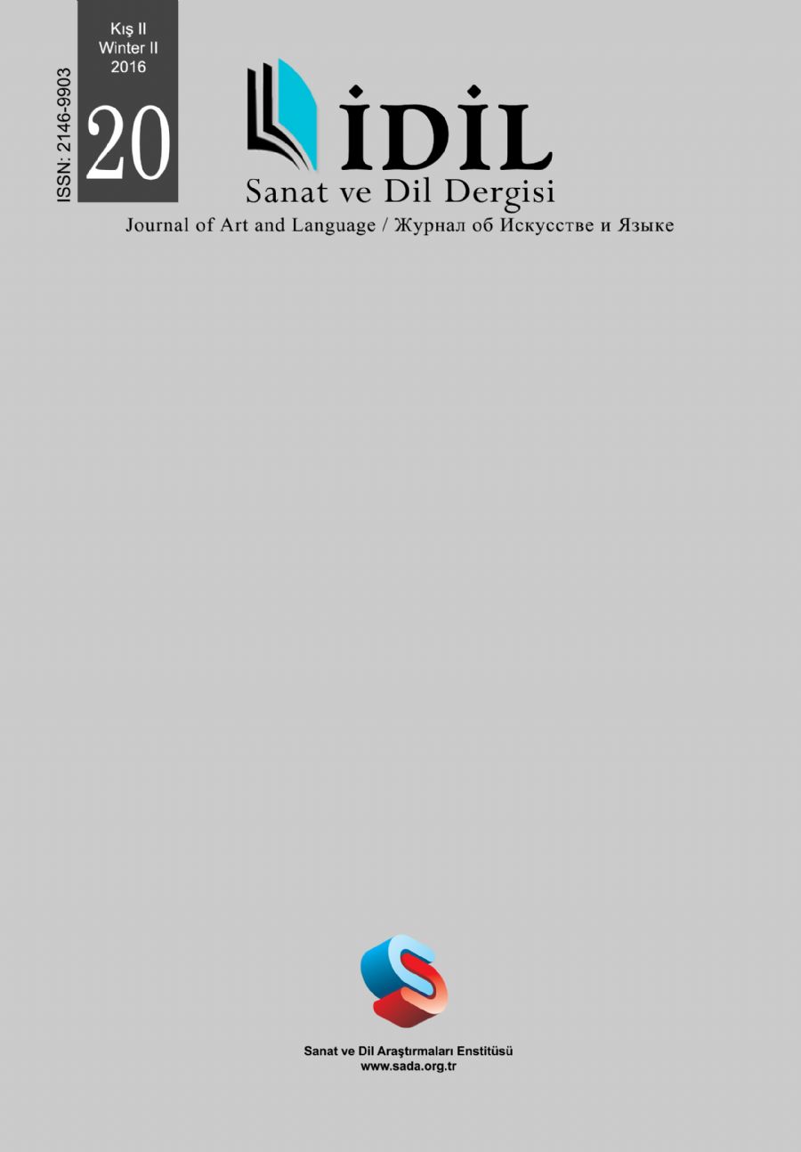 Cilt 5 Sayı 20 kapak